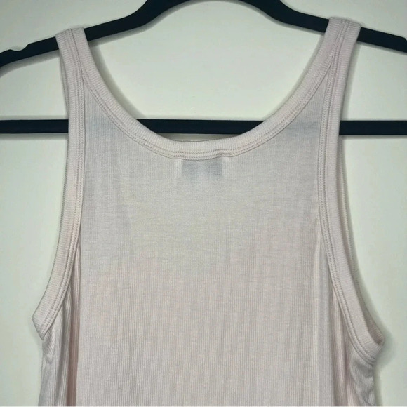 AG ADRIANO GOLDSCHMIED Jaxon Ribbed Blush Pink Basic Layering Tank Top - Picture 13 of 13